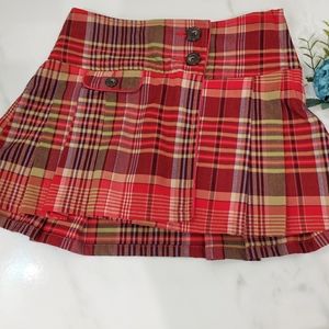 Gap pleated short red skort short skirt Fall